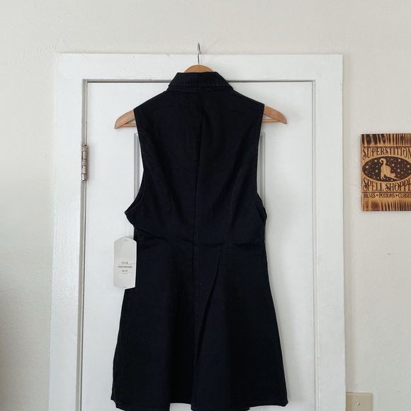 NWT VTG Jordache Black Button Up Dress Preppy Deadstock GIRLS Size 11/12 - Picture 4 of 4